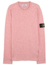 Wappen Patch Crew Neck Knit Top Pink - STONE ISLAND - BALAAN 1