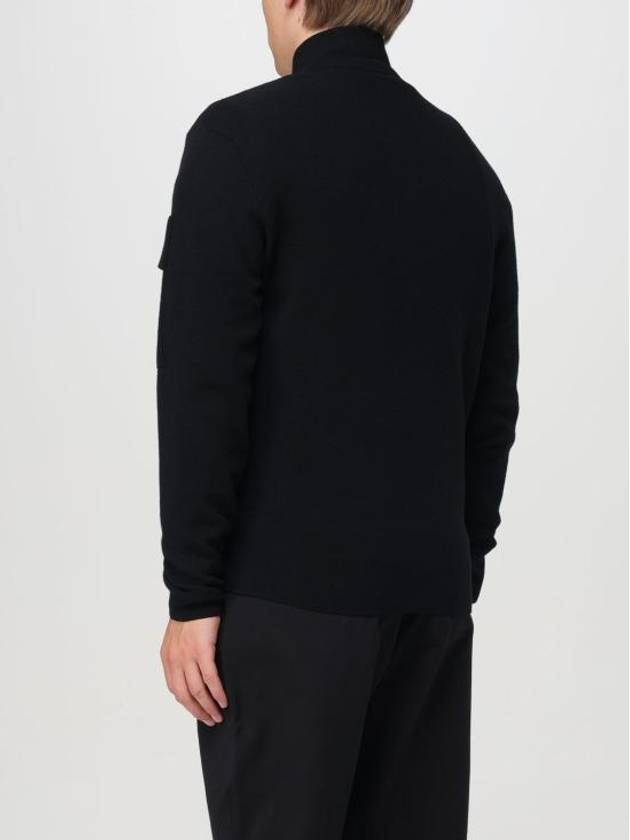 Extra Fine Zipper Cardigan Black - CP COMPANY - BALAAN 4