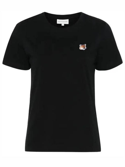 Fox Head Patch Regular Short Sleeve T-Shirt Black - MAISON KITSUNE - BALAAN 2