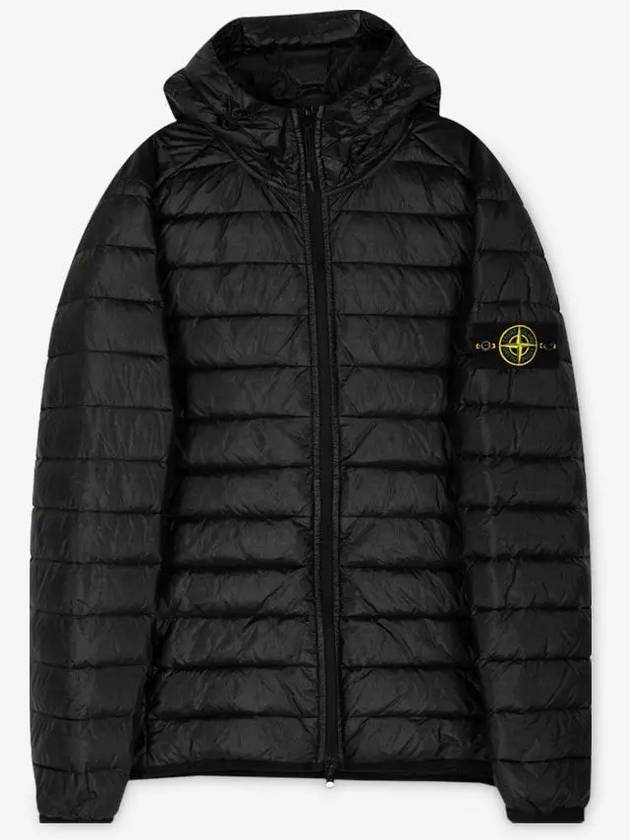 Loom Woven Chambers R-Nylon Down-TC Light Hoodie Down Jacket Black - STONE ISLAND - BALAAN 3