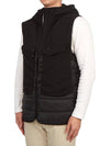 Shell R Mix Goggle Hooded Padded Vest Black - CP COMPANY - BALAAN 4