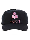 Tyrone logo embroidered ball cap black - ISABEL MARANT - BALAAN.