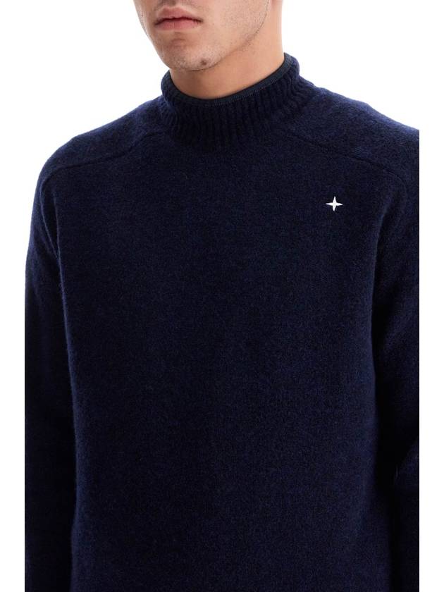 brushed wool blend pullover sweater - STONE ISLAND - BALAAN 4