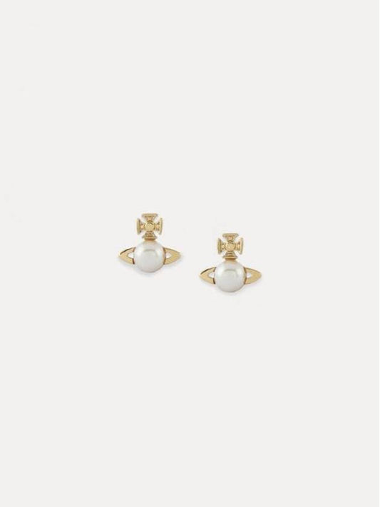 Balvina Pearl Earrings Gold - VIVIENNE WESTWOOD - BALAAN.