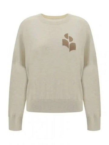 Marisans Logo Knit Top Light Grey - ISABEL MARANT - BALAAN 1