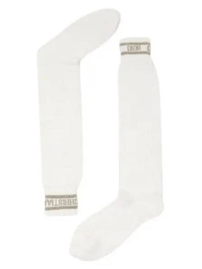 Logo Embroidery Socks White - DIOR - BALAAN 2