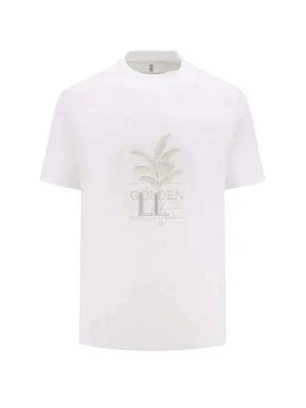 Maxi Print Cotton Short Sleeve T-Shirt White - BRUNELLO CUCINELLI - BALAAN 2