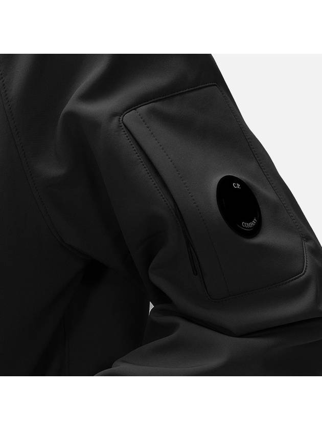 Men's Logo Wappen Shell R Hooded Long Jacket Black - CP COMPANY - BALAAN.