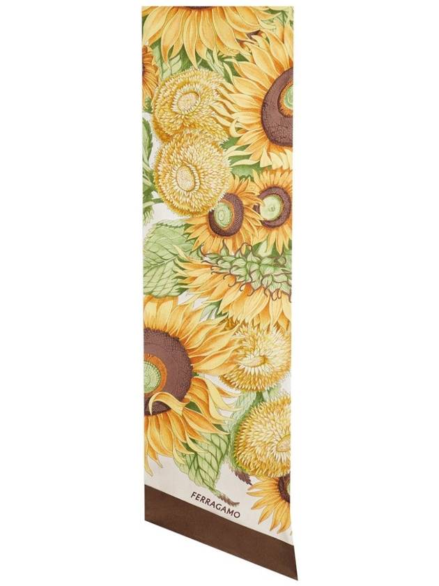 Sunflower Print Scarf Yellow - SALVATORE FERRAGAMO - BALAAN 5