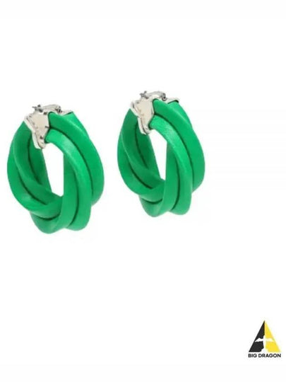 Twist Hoop Earrings Parakeet - BOTTEGA VENETA - BALAAN 2