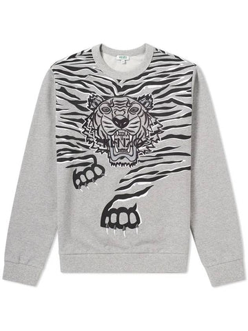 Geo Tiger Sweatshirt Grey - KENZO - BALAAN 1