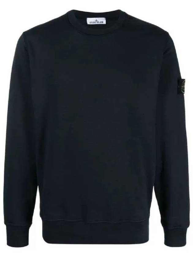 Wappen Patch Garment Dyed Sweatshirt Navy - STONE ISLAND - BALAAN 2