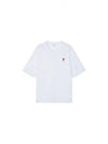 Small Heart Logo Boxy Fit Short Sleeve T-Shirt White - AMI - BALAAN 2