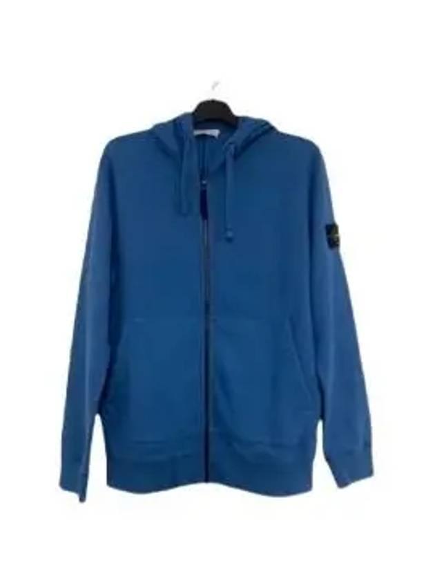 Wappen Logo Zip Up Hoodie Blue - STONE ISLAND - BALAAN 2