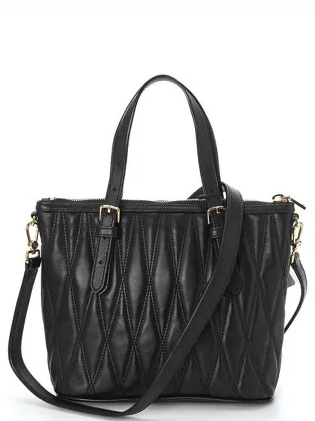 Damirah Leather Small Tote Bag Black - BALLY - BALAAN 4