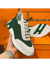 Bouncing Sneakers Mesh Suede Goatskin & Vert Cactus Blanc - HERMES - BALAAN 8