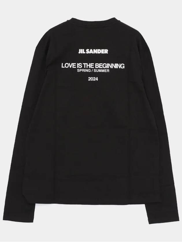 Logo Print Long Sleeve T Shirt Black - JIL SANDER - BALAAN 2