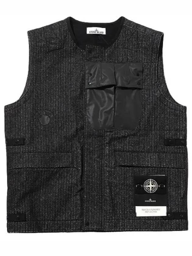 Needle Punched Reflective Vest Black - STONE ISLAND - BALAAN 2