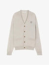 Bold Fox Head Patch Regular Cardigan Grey - MAISON KITSUNE - BALAAN 3