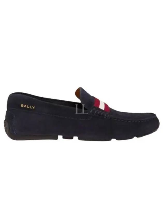 Perthy Suede Loafers Navy - BALLY - BALAAN 2