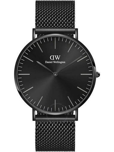 Daniel Wellington Classic Mesh Onyx Quartz Black Dial Men's Watch DW00100632 - DANIEL WELLINGTON - BALAAN 1