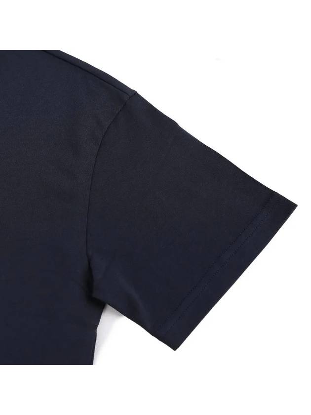 Logo Print Crew Neck Short Sleeve T-Shirt Navy - A.P.C. - BALAAN 6