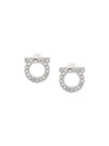 Gancini Crystal Small Earrings Silver - SALVATORE FERRAGAMO - BALAAN 1