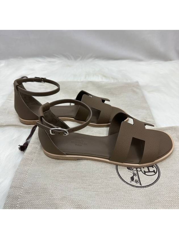 Women s Santorini sandals slippers 37 etope leather - HERMES - BALAAN 3