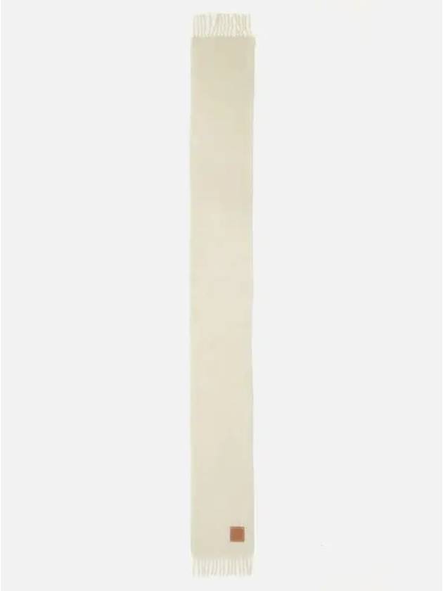 Anagram Fringe Mohair Scarf White - LOEWE - BALAAN 5