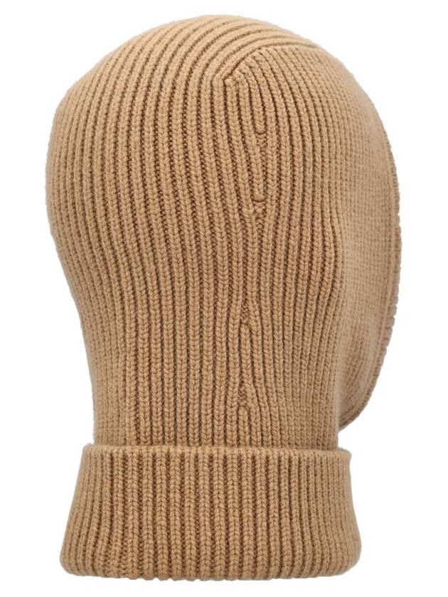 FF Logo Wool Balaclava Beige - FENDI - BALAAN 4