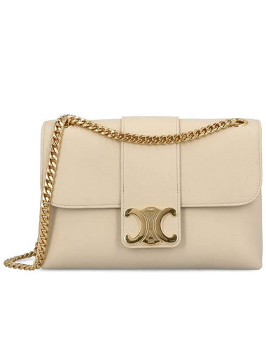 Medium Victoire Supple Calfskin Cross Bag Pale Beige - CELINE - BALAAN 1