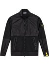 Logo Patch Recycled Nylon Track Jacket Black - STONE ISLAND - BALAAN 2