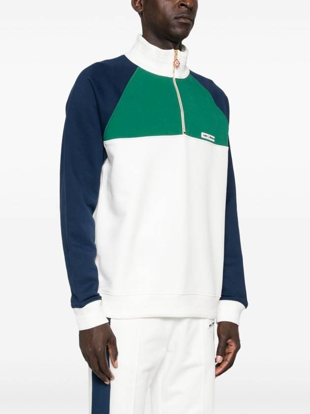 CASABLANCA 1/4 ZIP COLOURBLOCK SWEATSHIRT - CASABLANCA - BALAAN 3