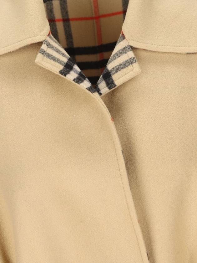 Check Reversible Tunbridge Wrap Wool Single Coat Flax - BURBERRY - BALAAN 4