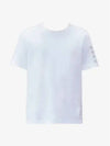 4-Bar Striped Cotton Short Sleeve T-Shirt White - THOM BROWNE - BALAAN 3