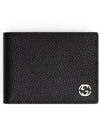 GG Interlocking Two Tone Half Wallet Black Green - GUCCI - BALAAN 2