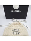 Women s CC Logo Cashmere Beanie White Ivory AAA201 - CHANEL - BALAAN 7