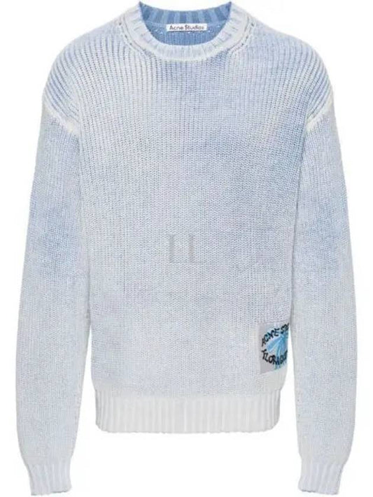 Smashing Bow Logo Label Knit Top Blue - ACNE STUDIOS - BALAAN 2