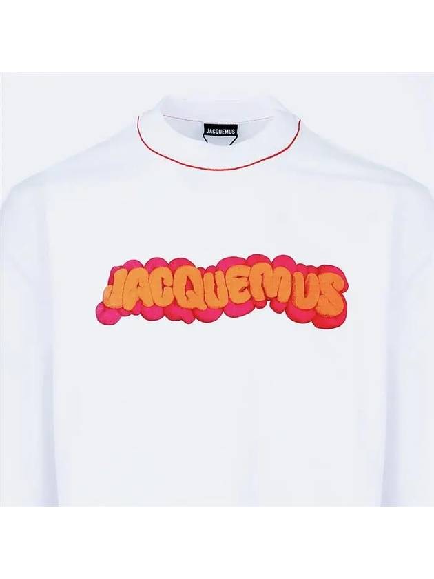 Le Logo Print Long Sleeve T-shirt White - JACQUEMUS - BALAAN 4