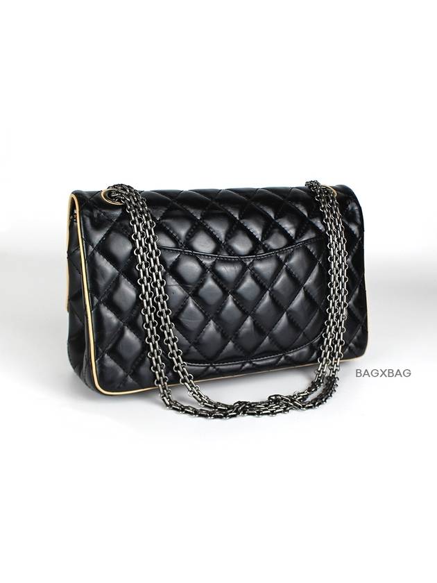 CH 2 55 Stige Medium Flap Bag Black Silver CH41BG205 - CHANEL - BALAAN 3