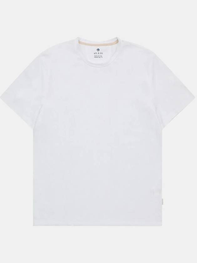 Men's Basic Round Short Sleeve TShirt MMTBM5T43 100 - AT.P.CO - BALAAN 1