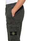 Stretch Cotton Cargo Straight Pants Grey - STONE ISLAND - BALAAN 5