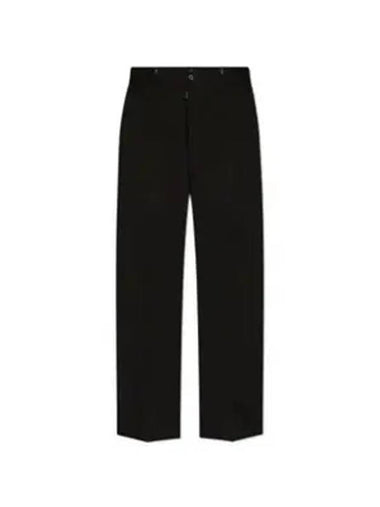 Barathea wool straight pants black - MAISON MARGIELA - BALAAN 1