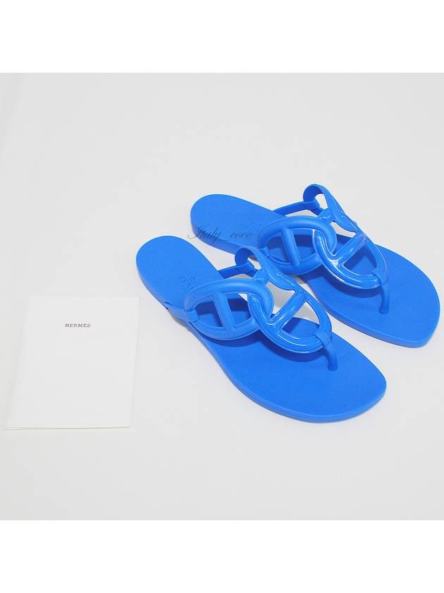 Egeri Jelly Shoes Sandals Slippers Blue H221001ZH - HERMES - BALAAN 4