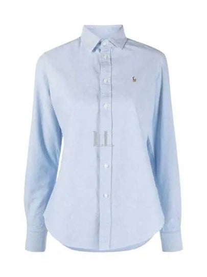 Pony Classic Fit Long Sleeve Shirt Blue - POLO RALPH LAUREN - BALAAN 2