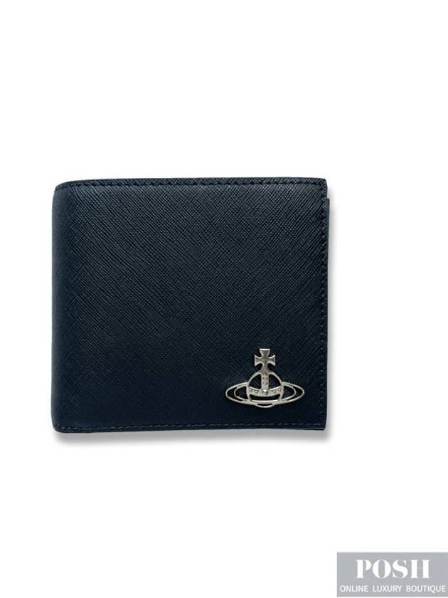 Silver Saffiano Half Wallet Coin Perth 5115002QM L001N SKU - VIVIENNE WESTWOOD - BALAAN 1