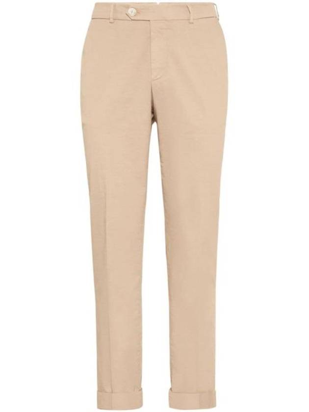 Tapered Chino Cotton Straight Pants Beige - BRUNELLO CUCINELLI - BALAAN 2