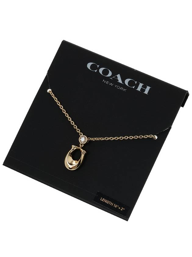 Signature Crystal Necklace Gold - COACH - BALAAN 8