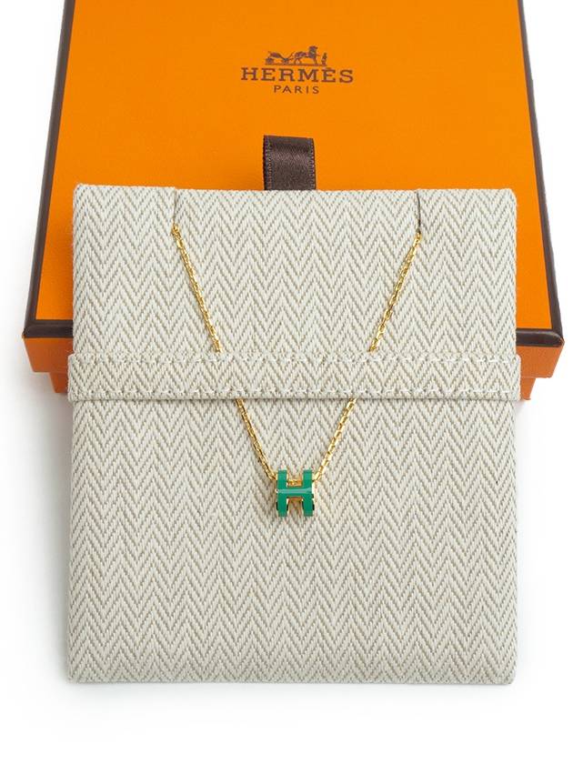 Pop-Ache Necklace Gold MALACHITE Mini Full Set - HERMES - BALAAN 2