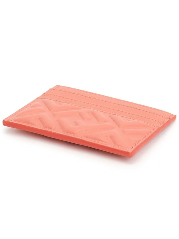 Baguette Embossed FF Logo Card Wallet Pink - FENDI - BALAAN 4